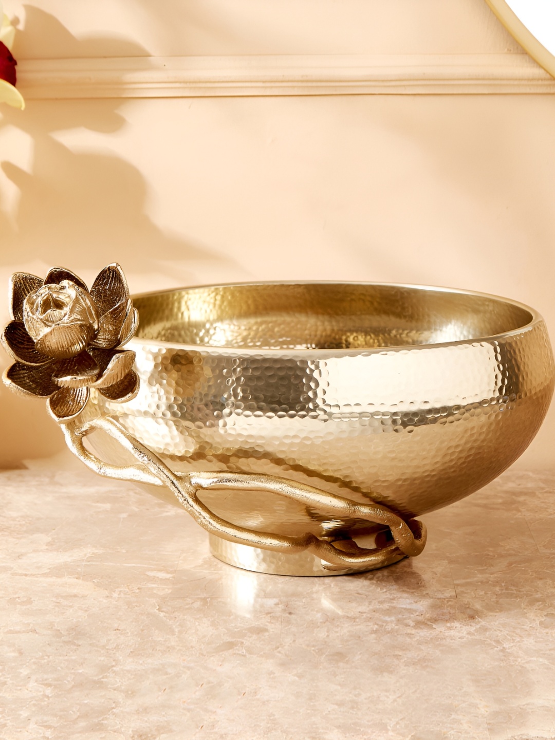 

Home Centre Metal Lotus Decorative Bowl, Gold