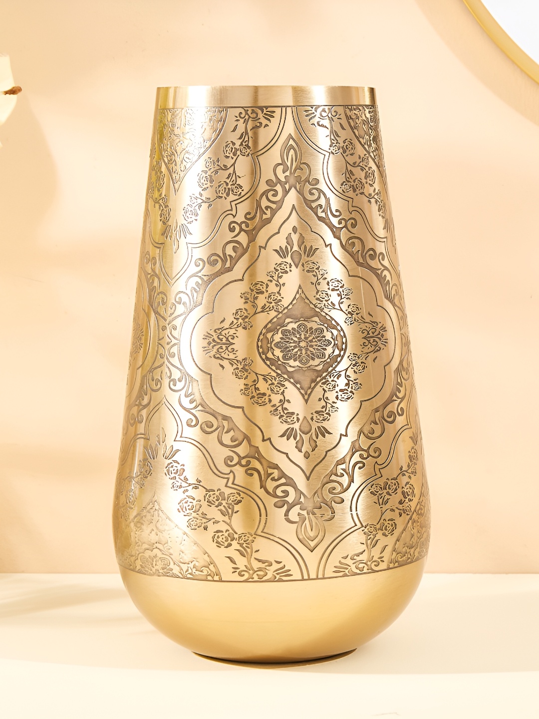 

Home Centre Austin Gold Toned Embossed Flower Vase