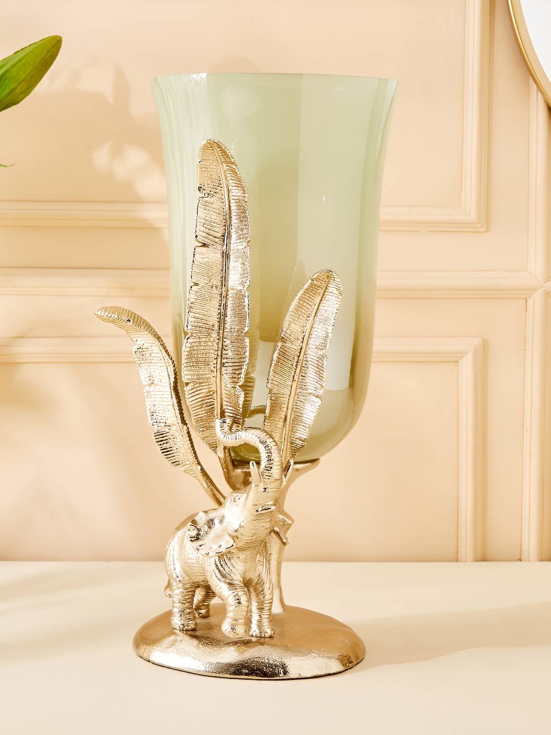 

Home Centre Eternity Vivere Beige & Green Elephant Tabletop Vase