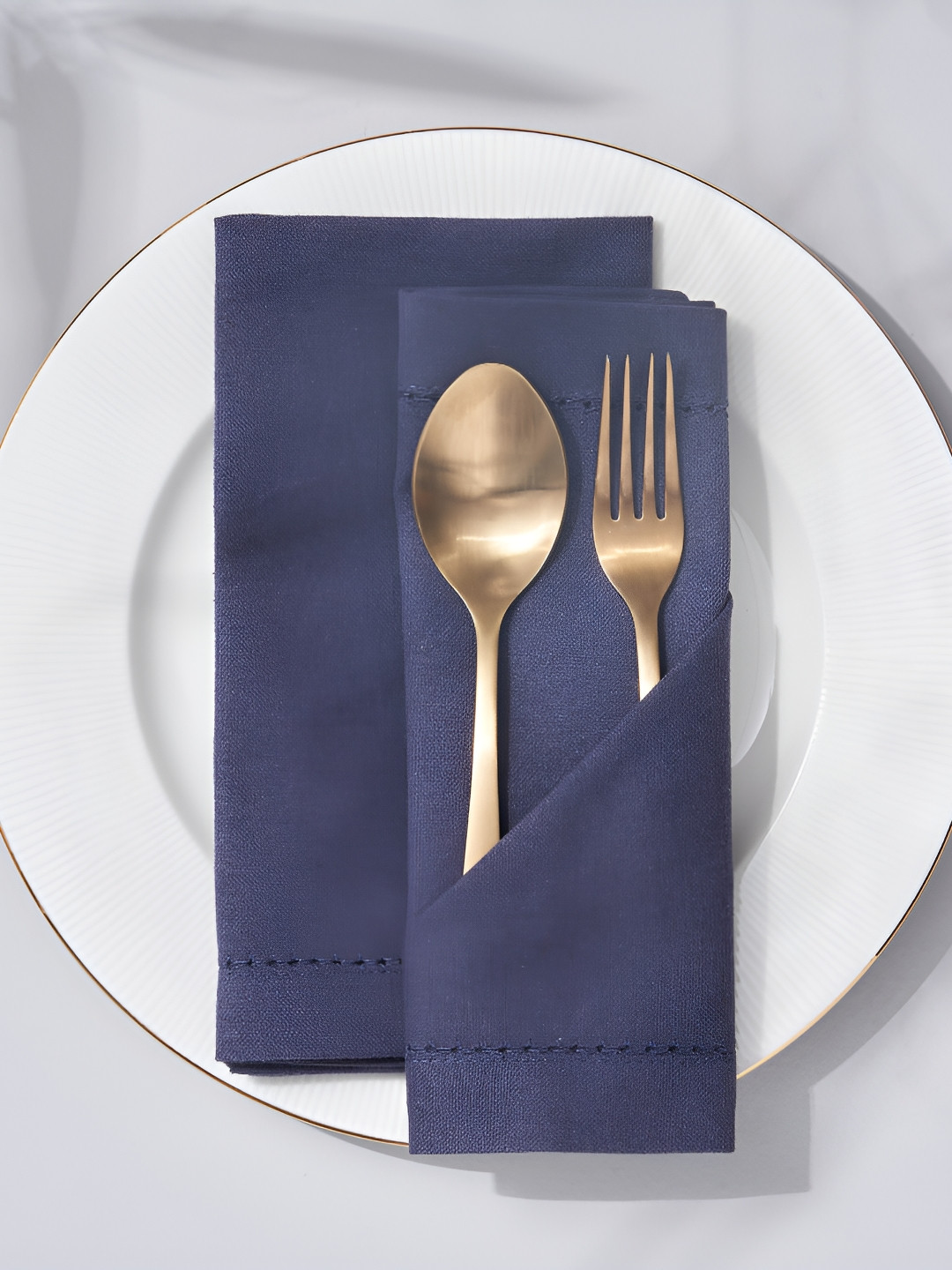 

Home Centre Maison Blue 2 Pcs Cotton Table Napkins
