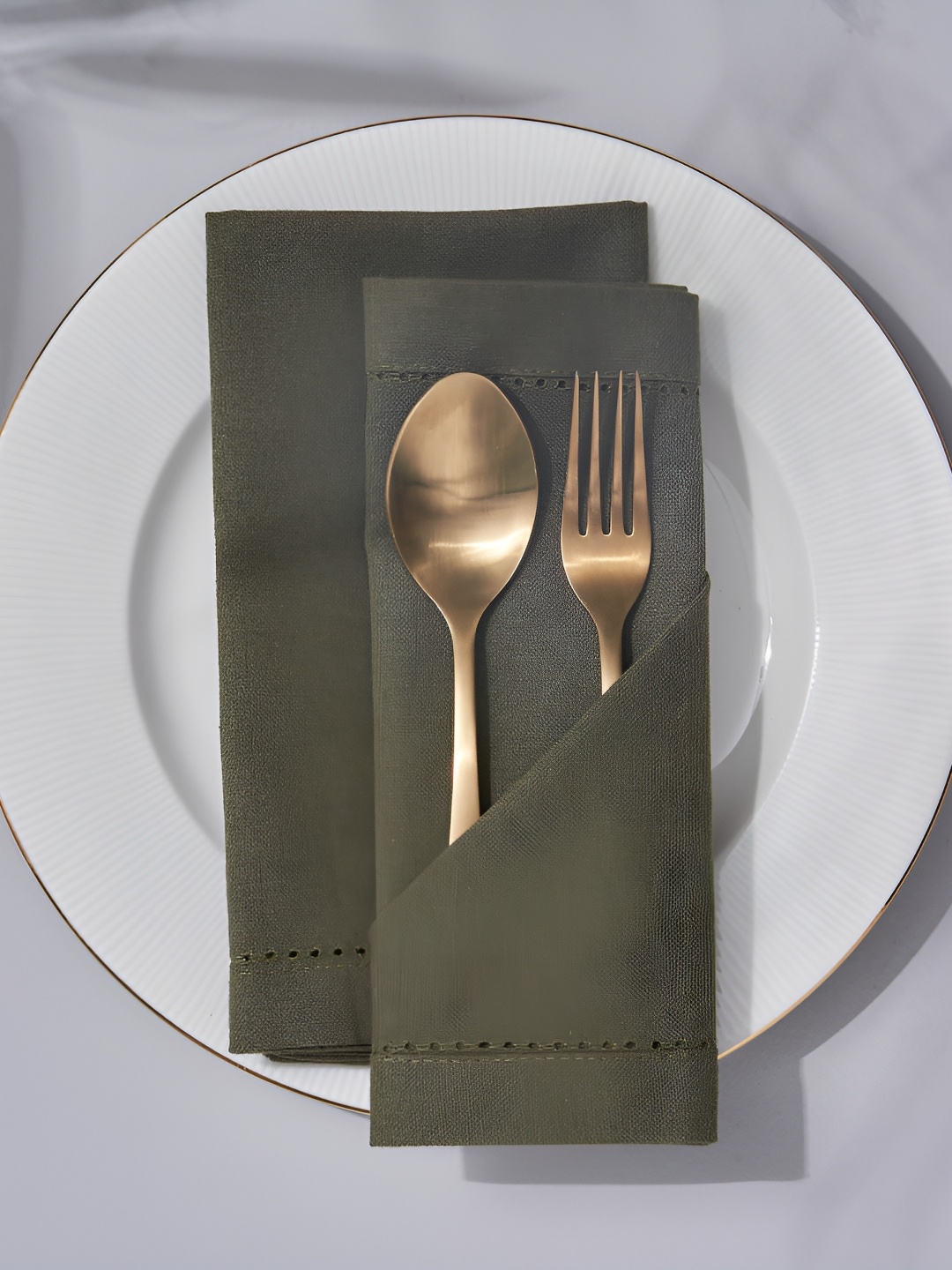 

Home Centre Maison Green 2 Pieces Cotton Table Napkins
