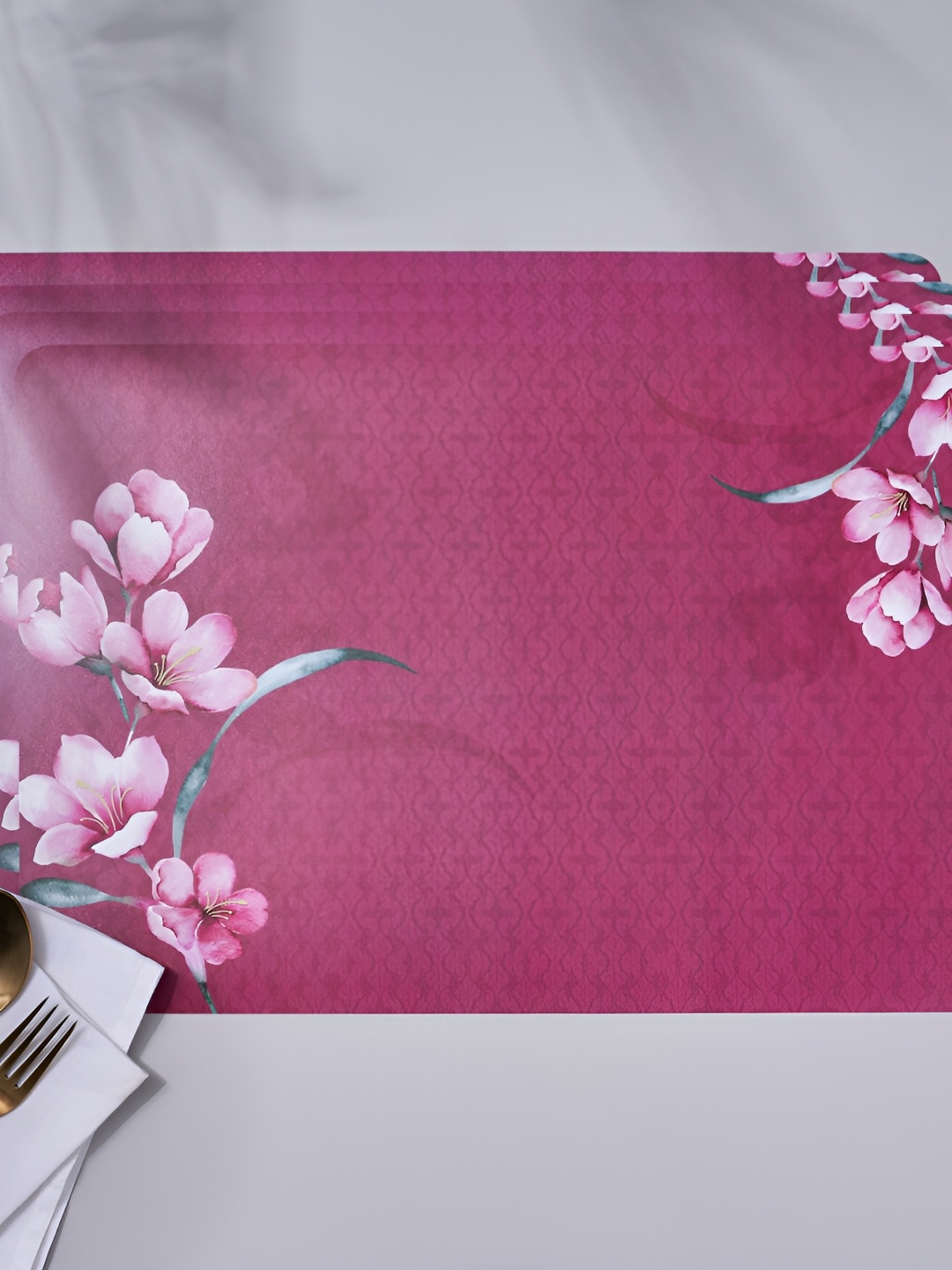 

Home Centre Spinel Pink 4 Pieces Floral Printed Table Placemats