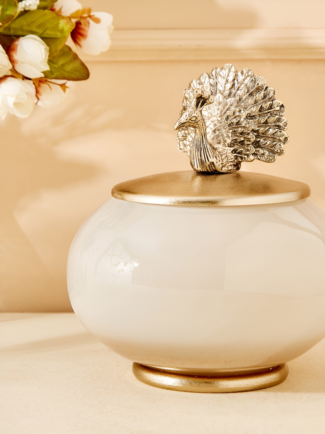 

Home Centre Gold-Toned Eternity Vivere Jar Showpiece