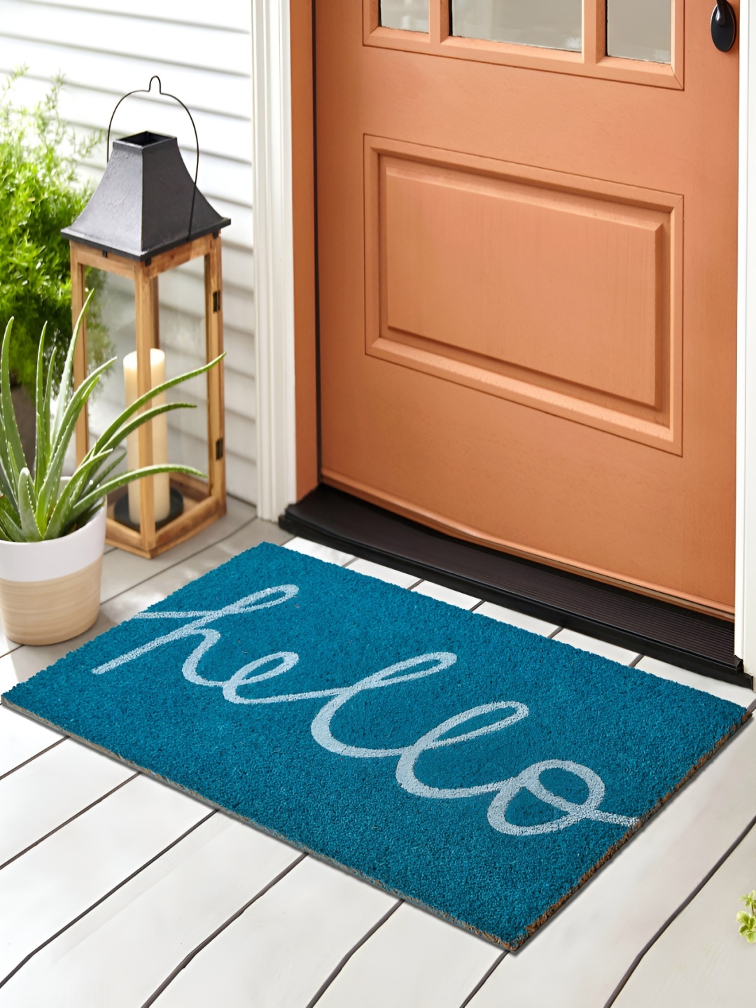 

Home Centre Blue Printed Anti-Skid Doormat