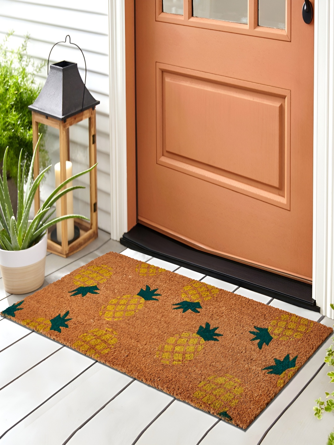 

Home Centre Corsica Brown & Yellow Printed Anti-Skid Doormat