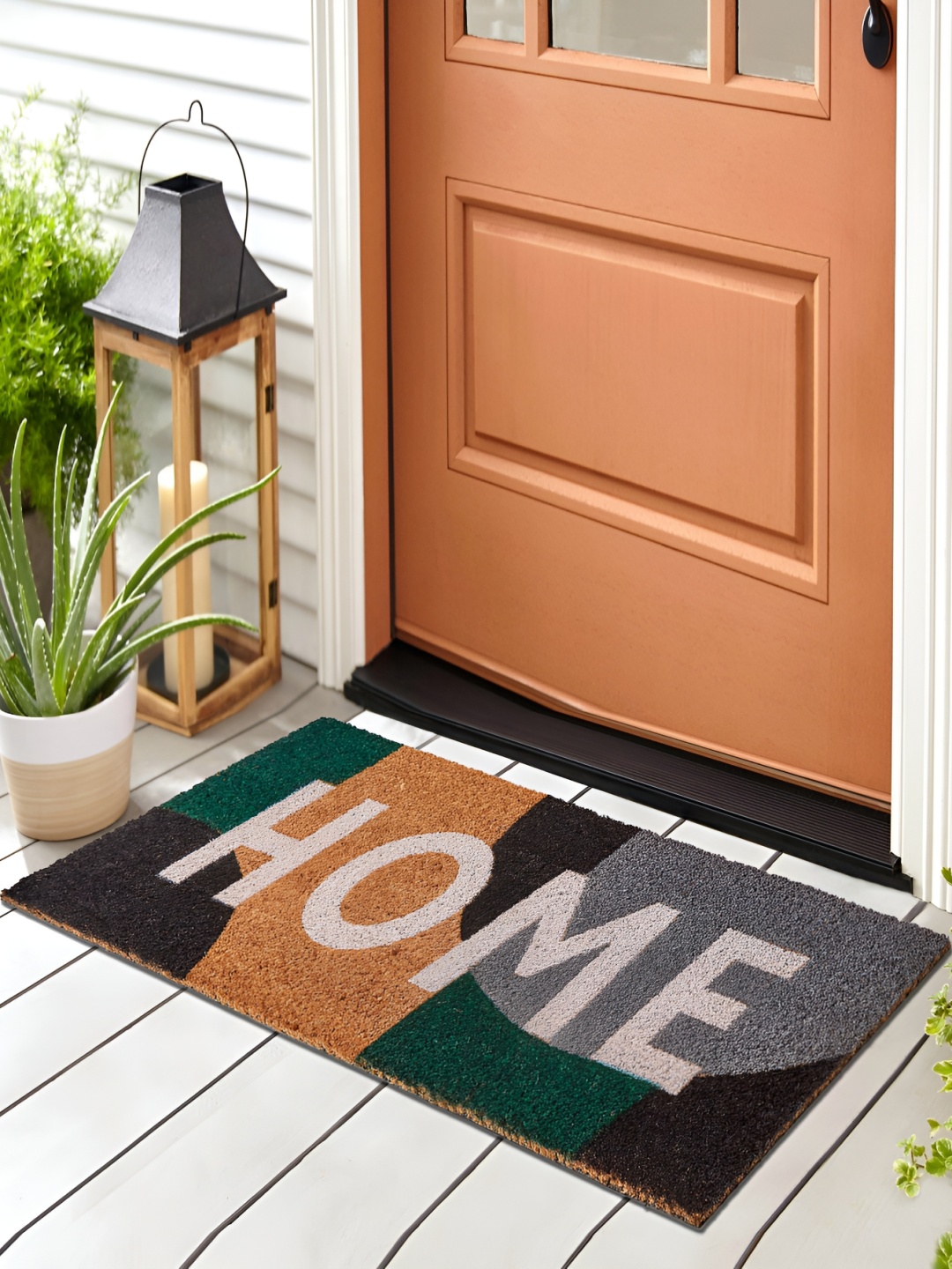 

Home Centre Corsica Brown & Green Printed Anti-Skid Doormat