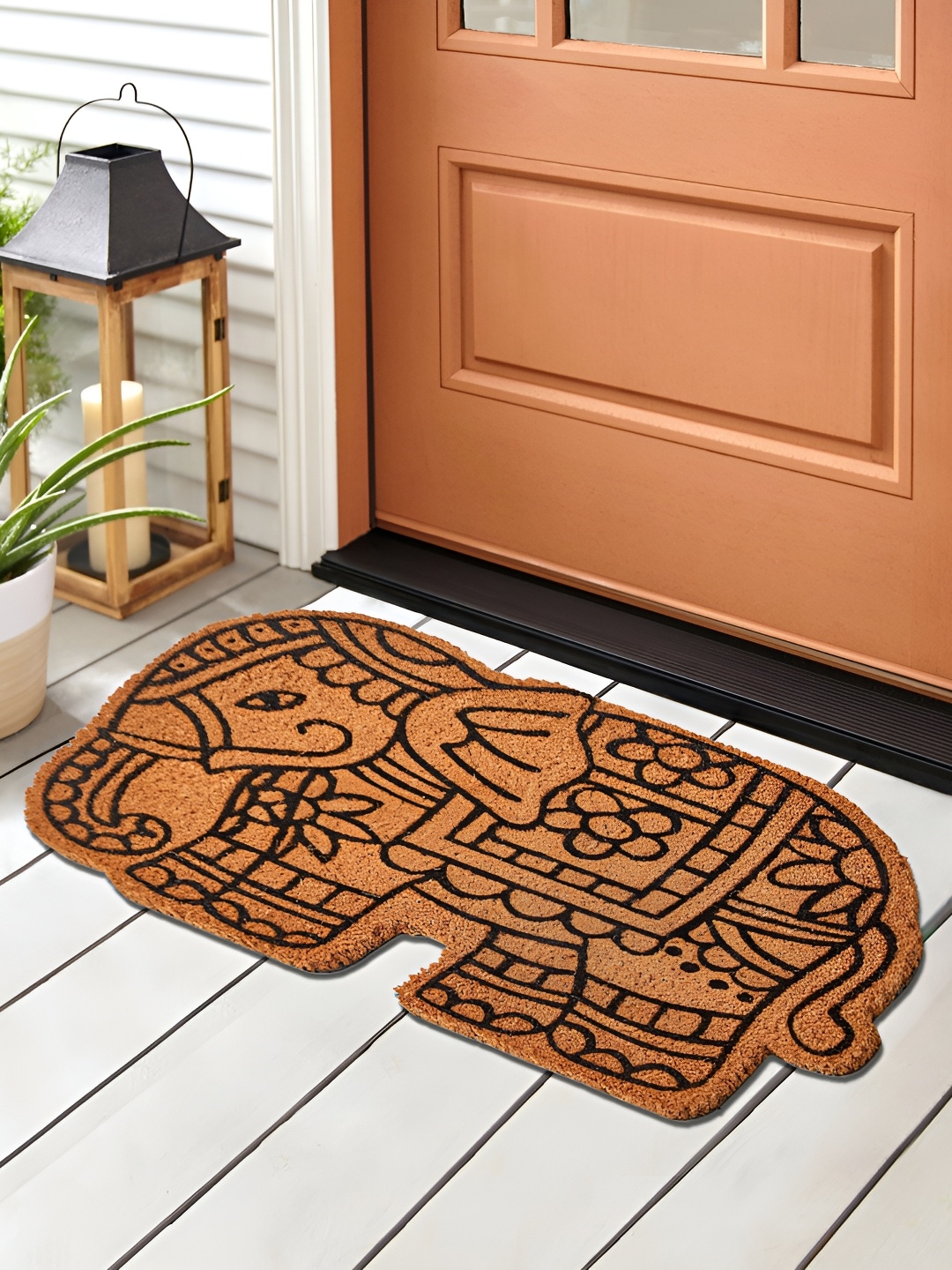 

Home Centre Brown & Black Printed Anti-Skid Doormat
