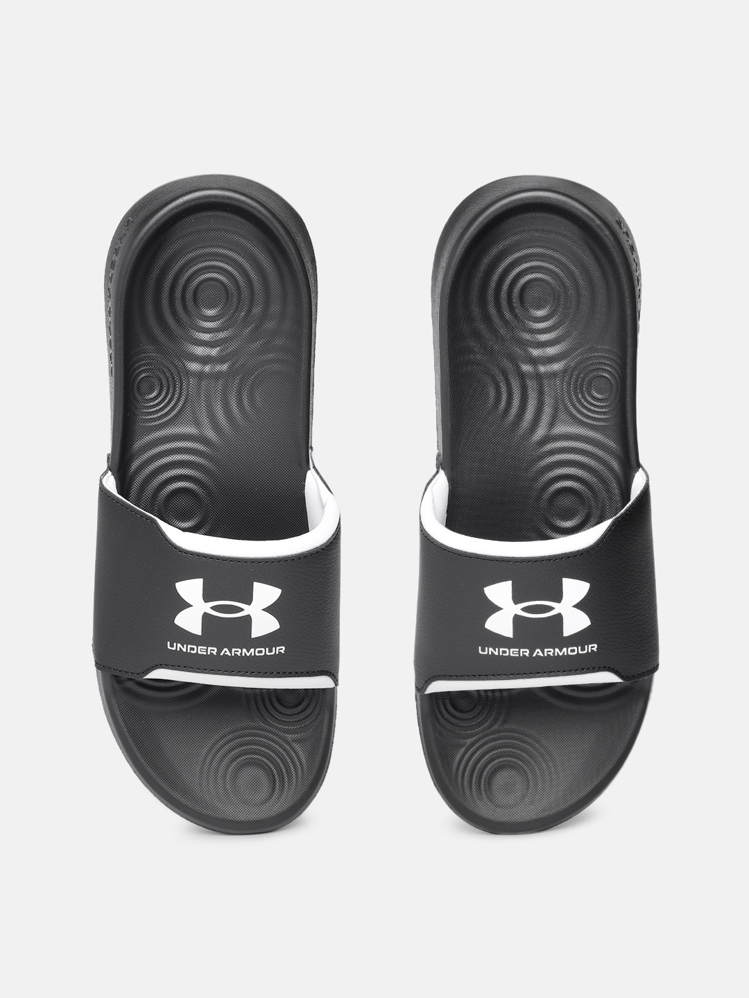 

UNDER ARMOUR Men Brand Logo Printed Sliders, Black