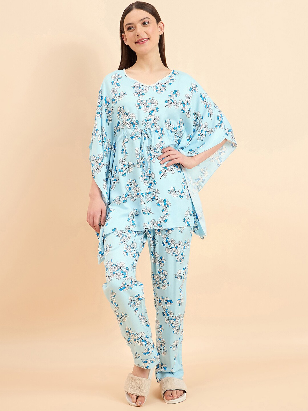 

Sweet Dreams Blue Printed Night suit