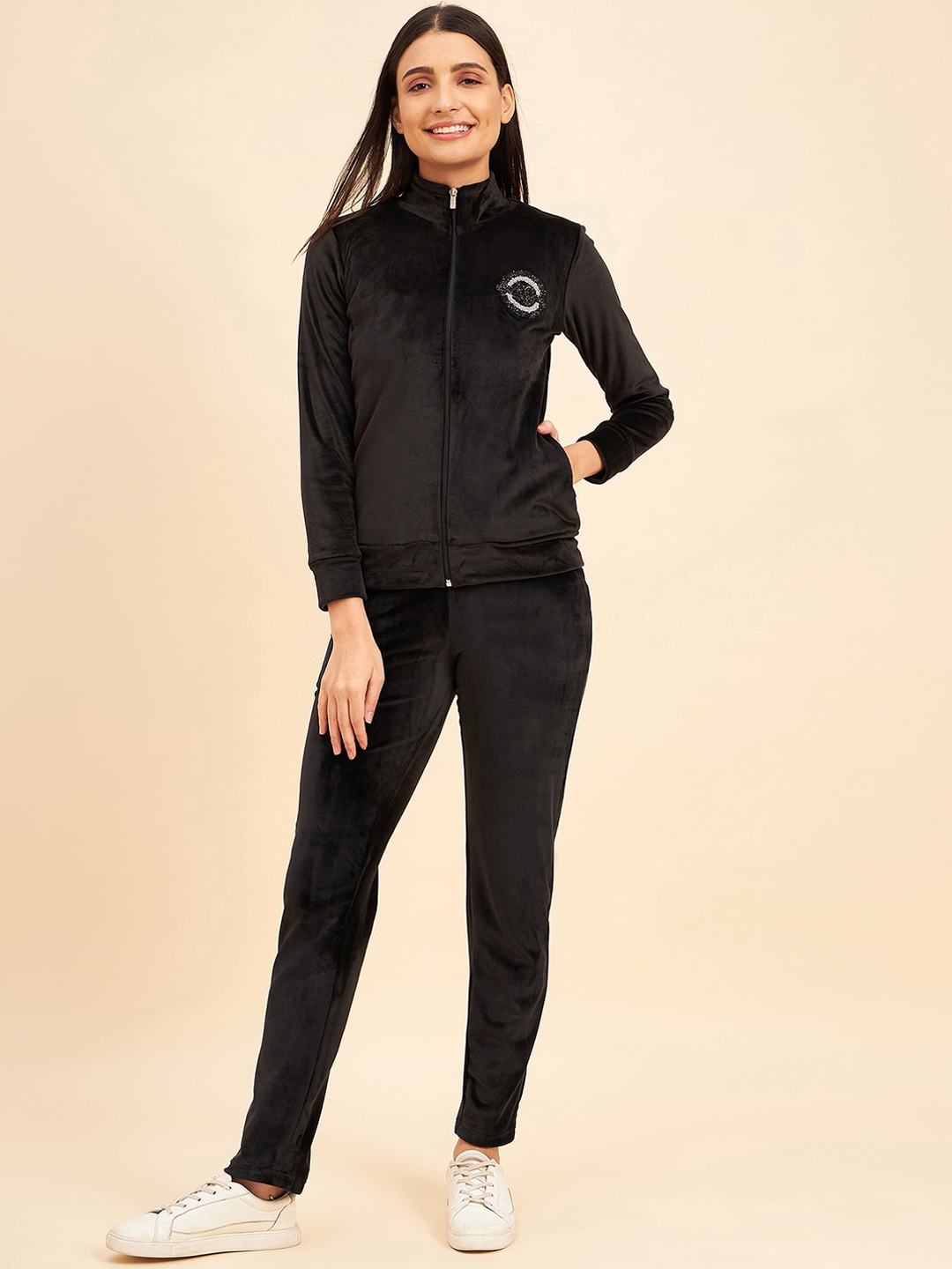 

Sweet Dreams Black Mock Collar Tracksuits