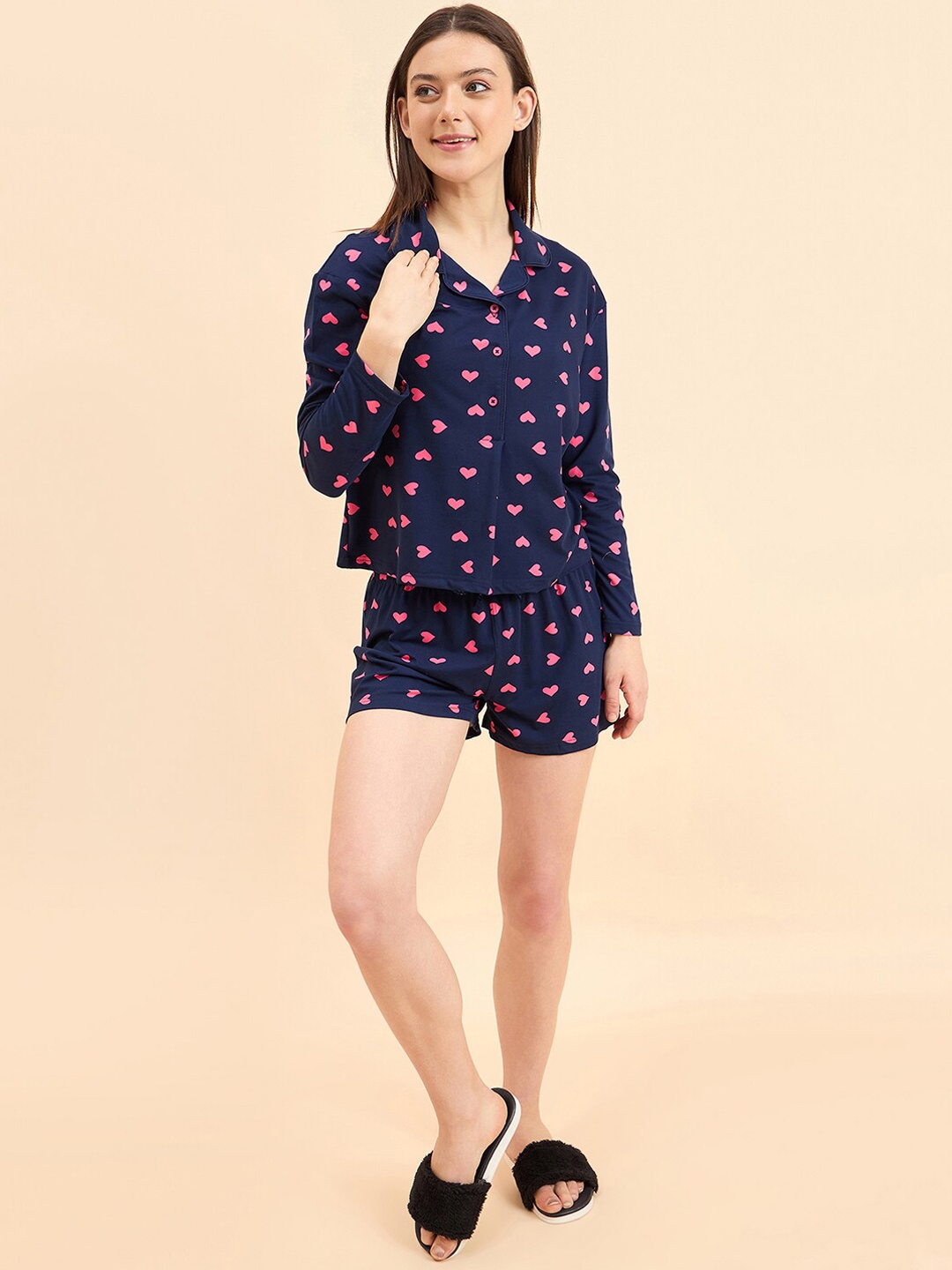 

Sweet Dreams Blue Printed Night suit