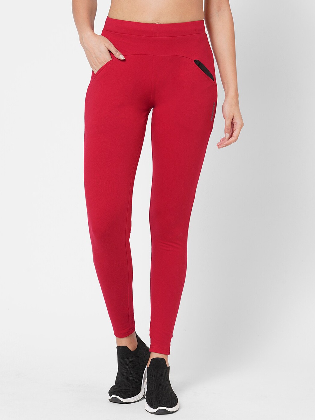 

Sweet Dreams Women Slim Fit Cotton Track Pants, Red