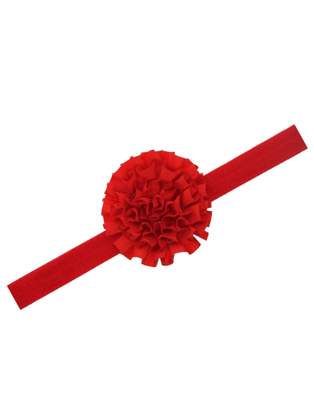 

BAESD Infant Girls Floral Ruffled Satin Hairband, Red