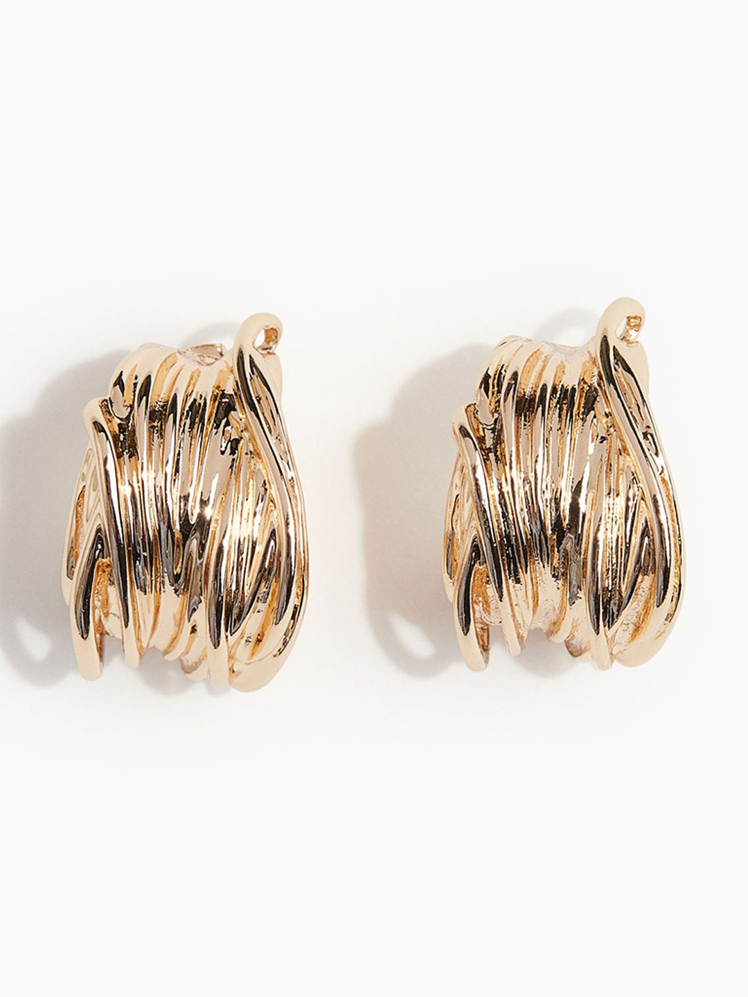 

H&M Intertwined Hoop Earrings, Gold