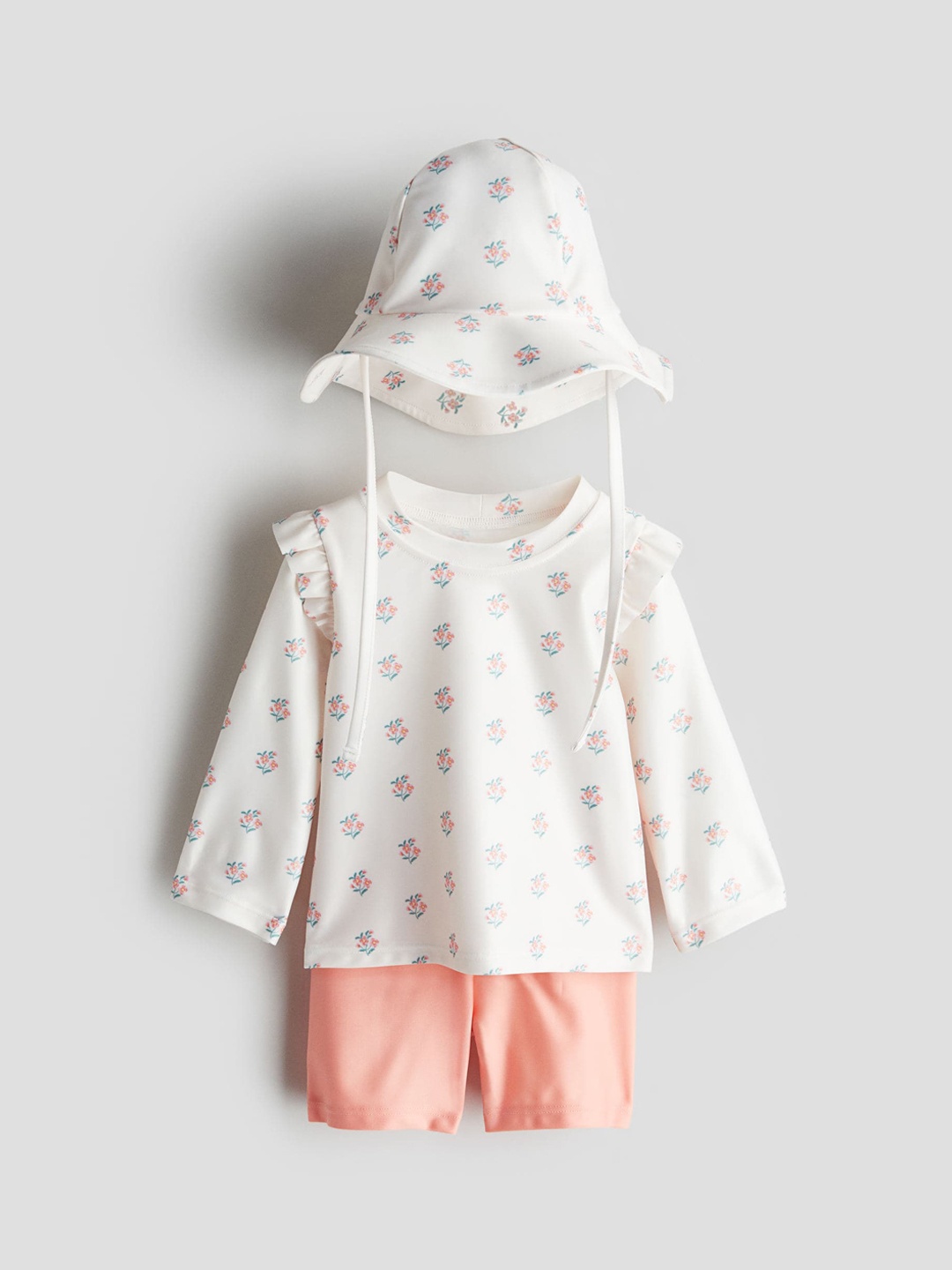 

H&M Girls 3-Piece Swim Set, Beige