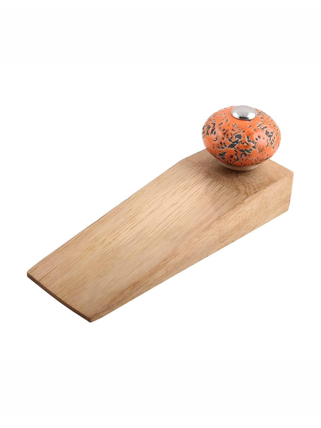 

Indianshelf Orange & Black Etched Door Stopper