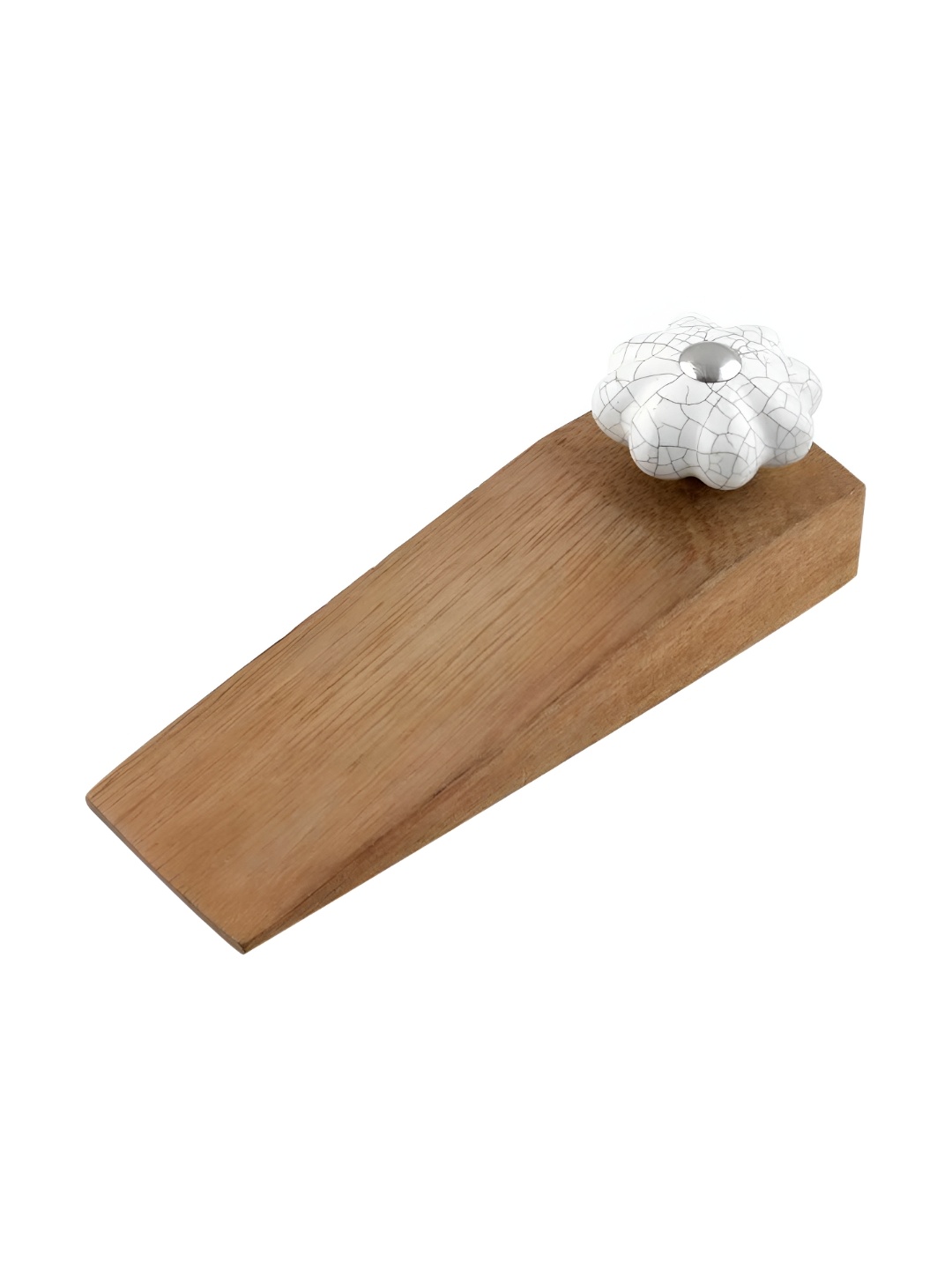 

Indianshelf White & Beige Crackle Melon Door Stopper