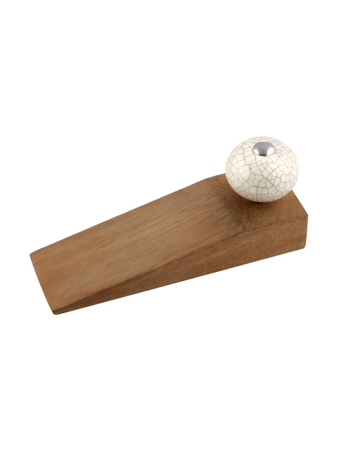 

Indianshelf Cream Coloured & Beige Crackle Door Stopper