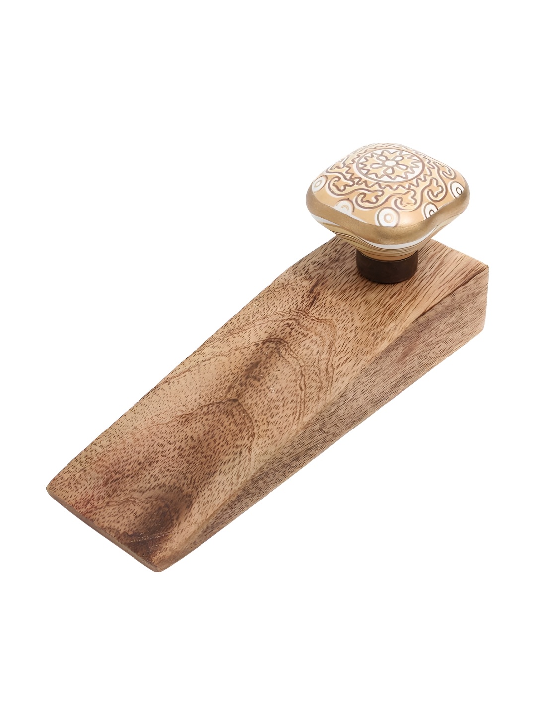 

Indianshelf Mustard Yellow & Beige Square Shaped Door Stopper