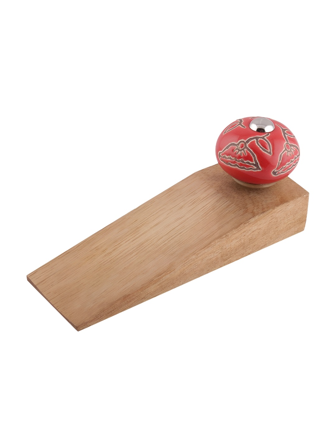 

Indianshelf Red & Beige Etched Door Stopper