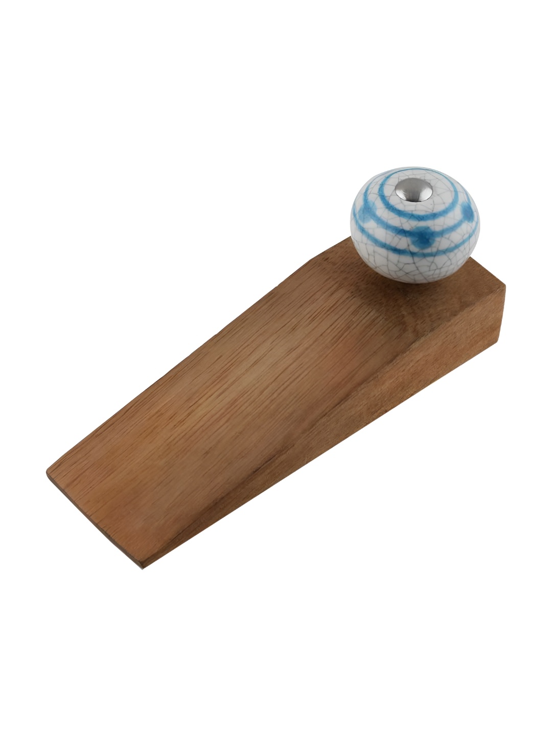 

Indianshelf Blue & Blue Striped Dotted Door Stopper