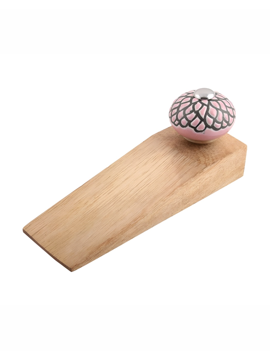 

Indianshelf Pink & Black Etched Door Stopper