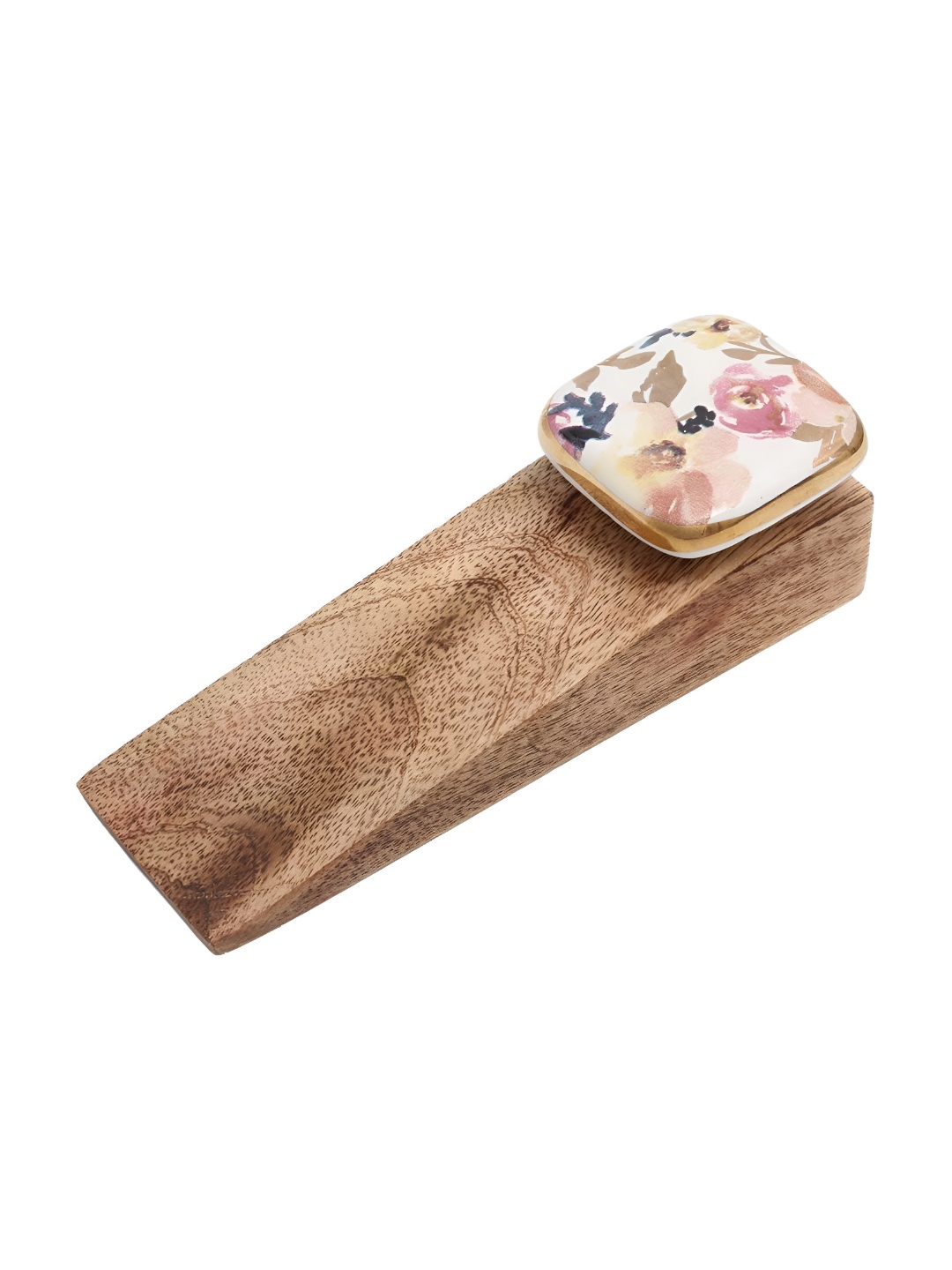 

Indianshelf Beige & White Printed Door Stopper