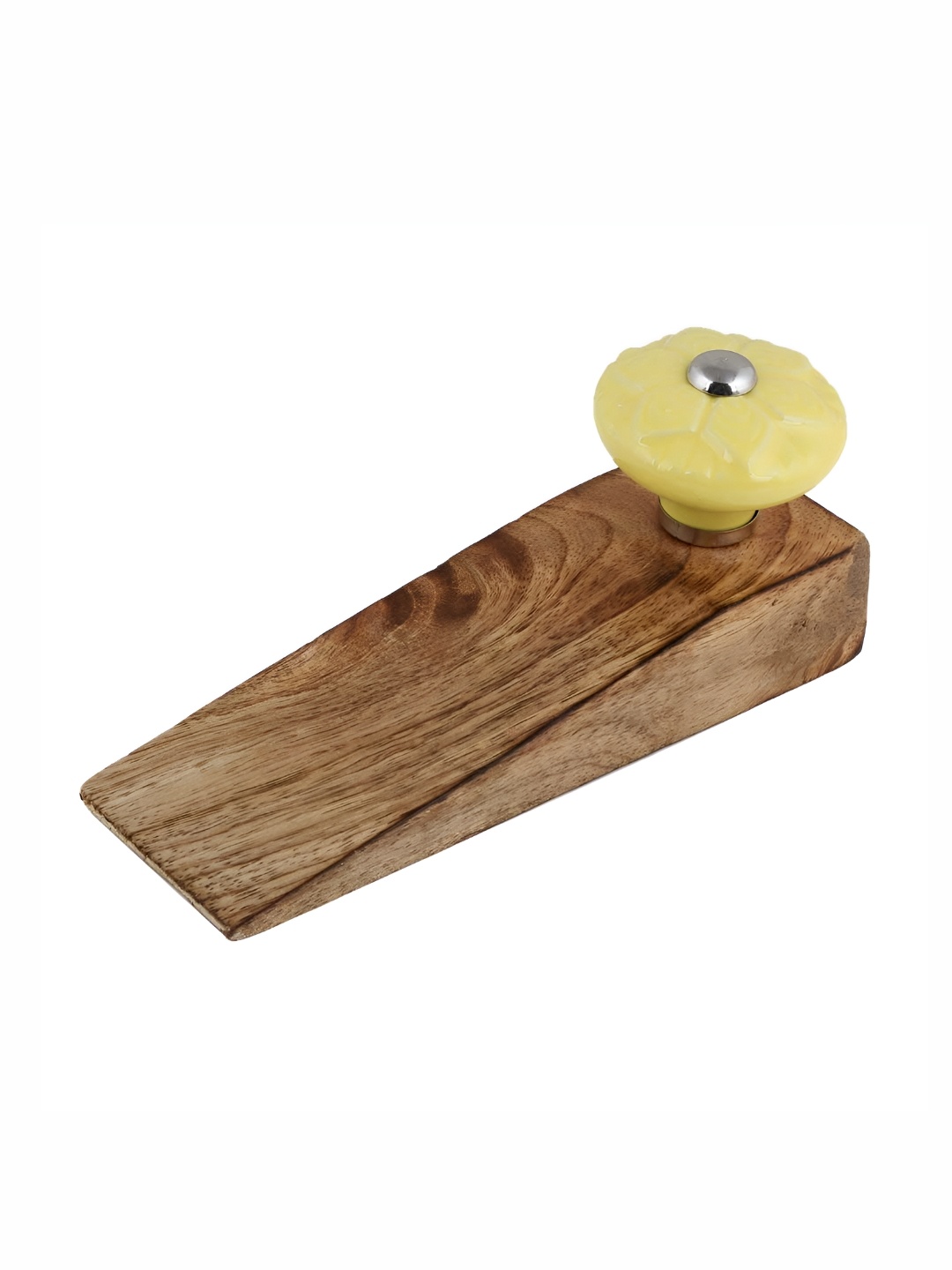 

Indianshelf Yellow & Beige Wheel Flower Door Stopper