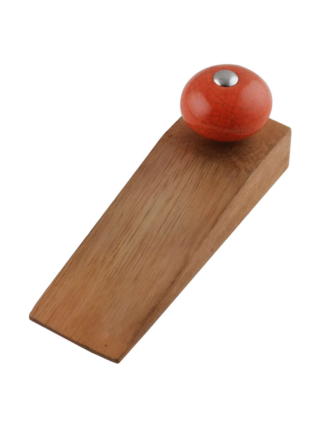 

Indianshelf Orange & Beige Crackle Door Stopper