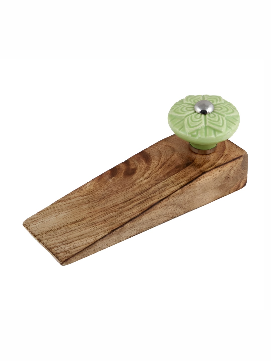 

Indianshelf Green & Beige Wheel Flower Door Stopper