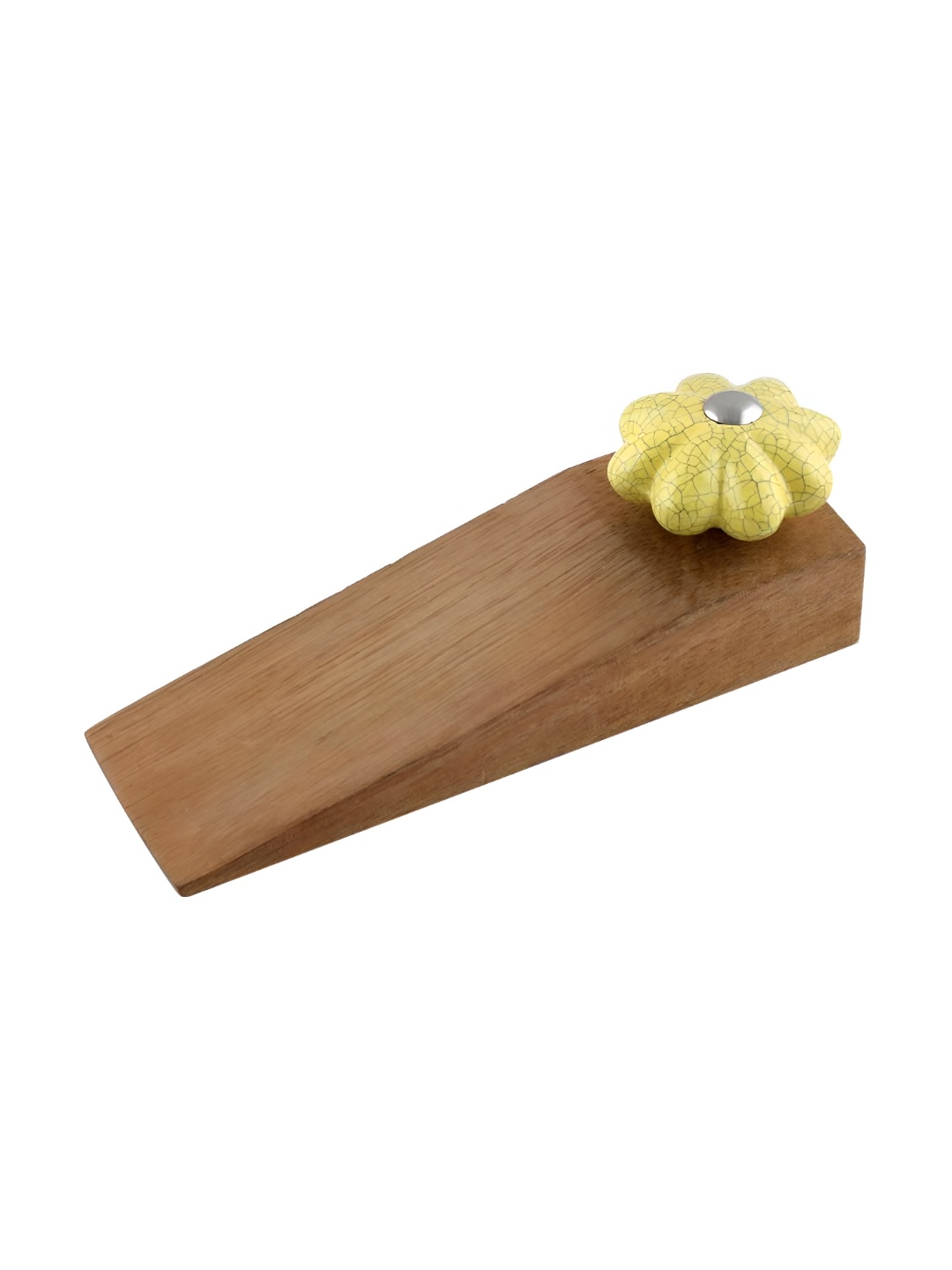 

Indianshelf Yellow & Beige Crackle Melon Door Stopper