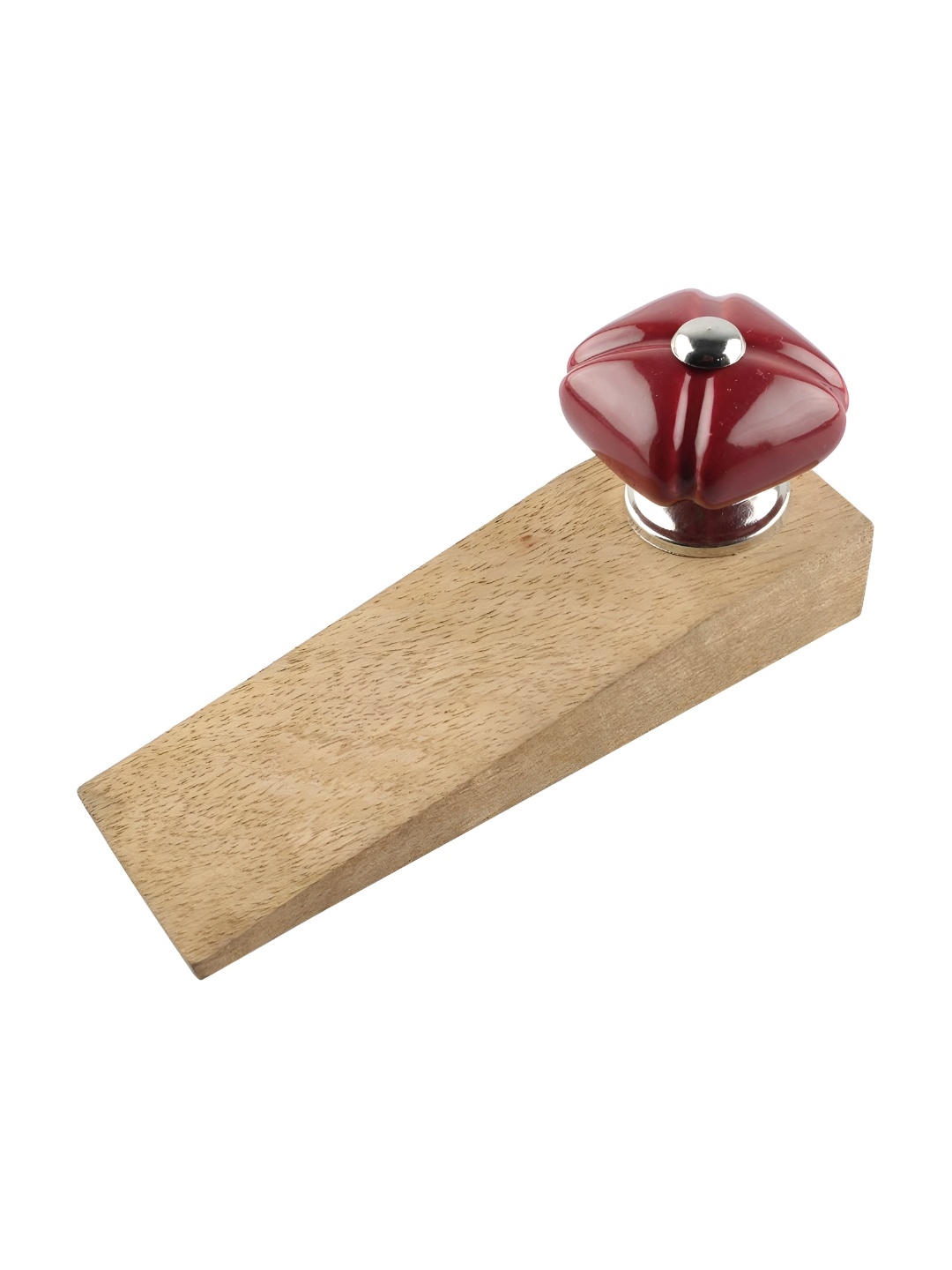 

Indianshelf Red & Beige Square Shaped Door Stopper