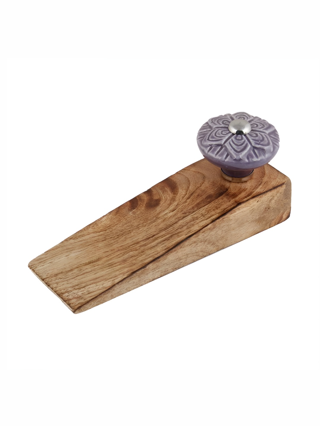 

Indianshelf Purple & Beige Wheel Flower Door Stopper