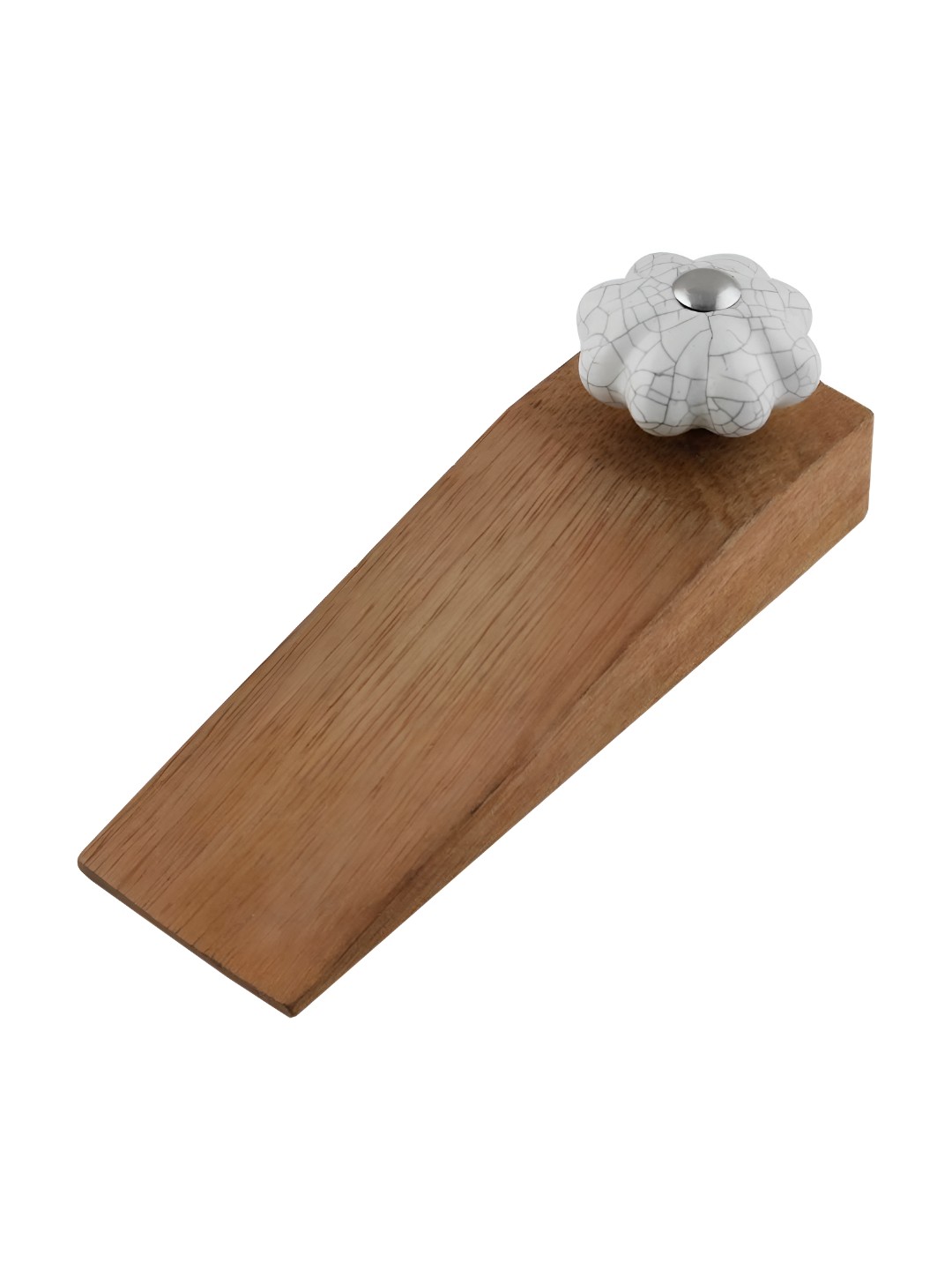 

Indianshelf White & Beige Crackle Melon Door Stopper