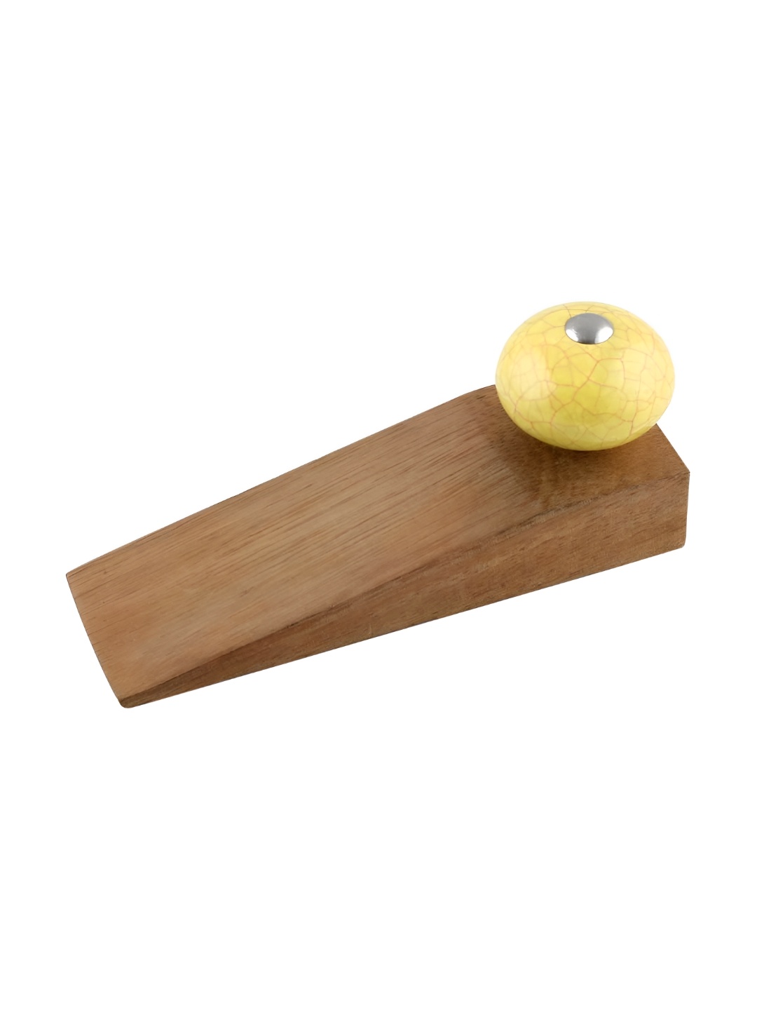 

Indianshelf Yellow & Beige Crackle Door Stopper