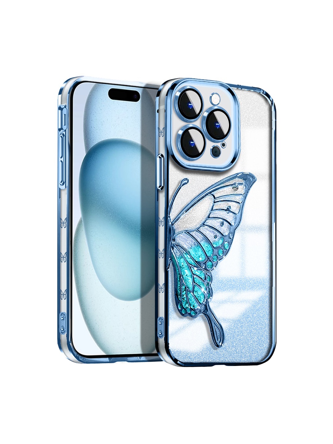 

Karwan Printed iPhone 14 Pro Max Back Case, Blue