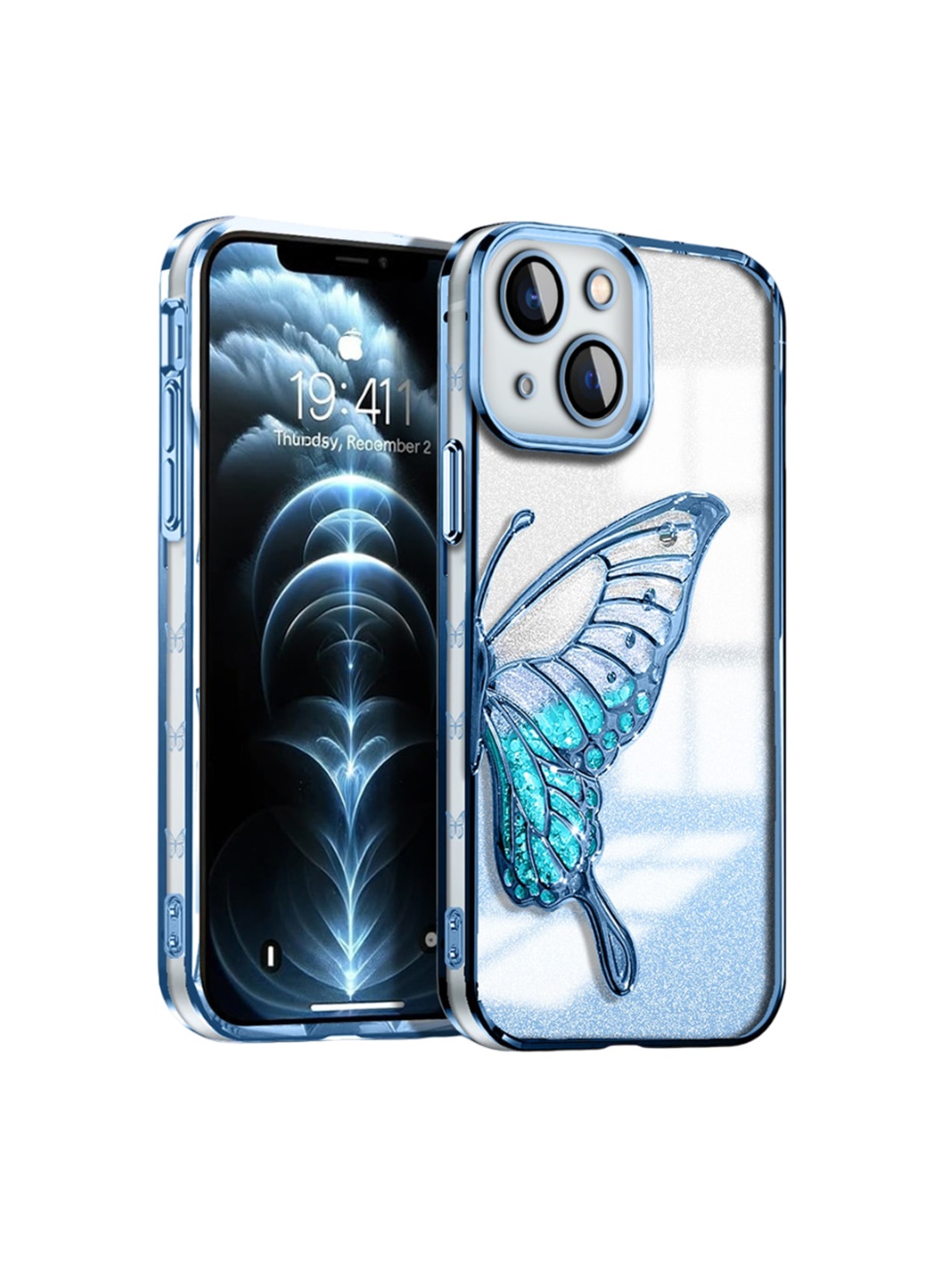 

Karwan Printed iPhone 14 Back Case Mobile Accessories, Blue