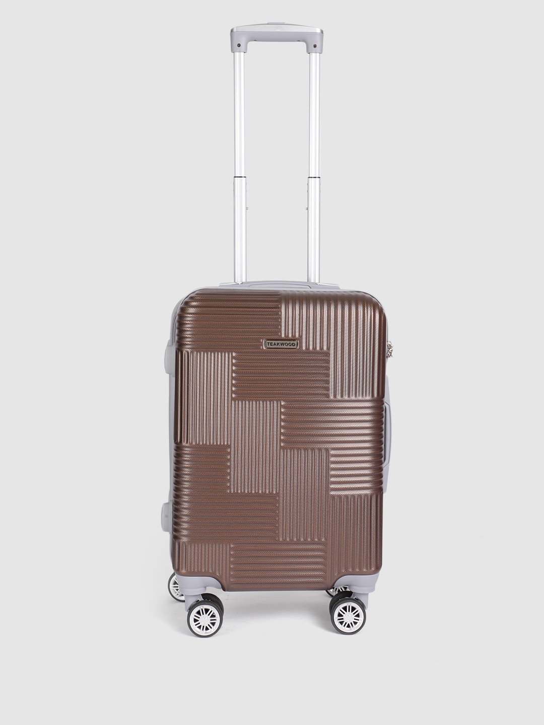 

Teakwood Leathers Beta 360 Degree Rotation Hard-Sided Cabin-Sized Trolley Bag 32L, Brown