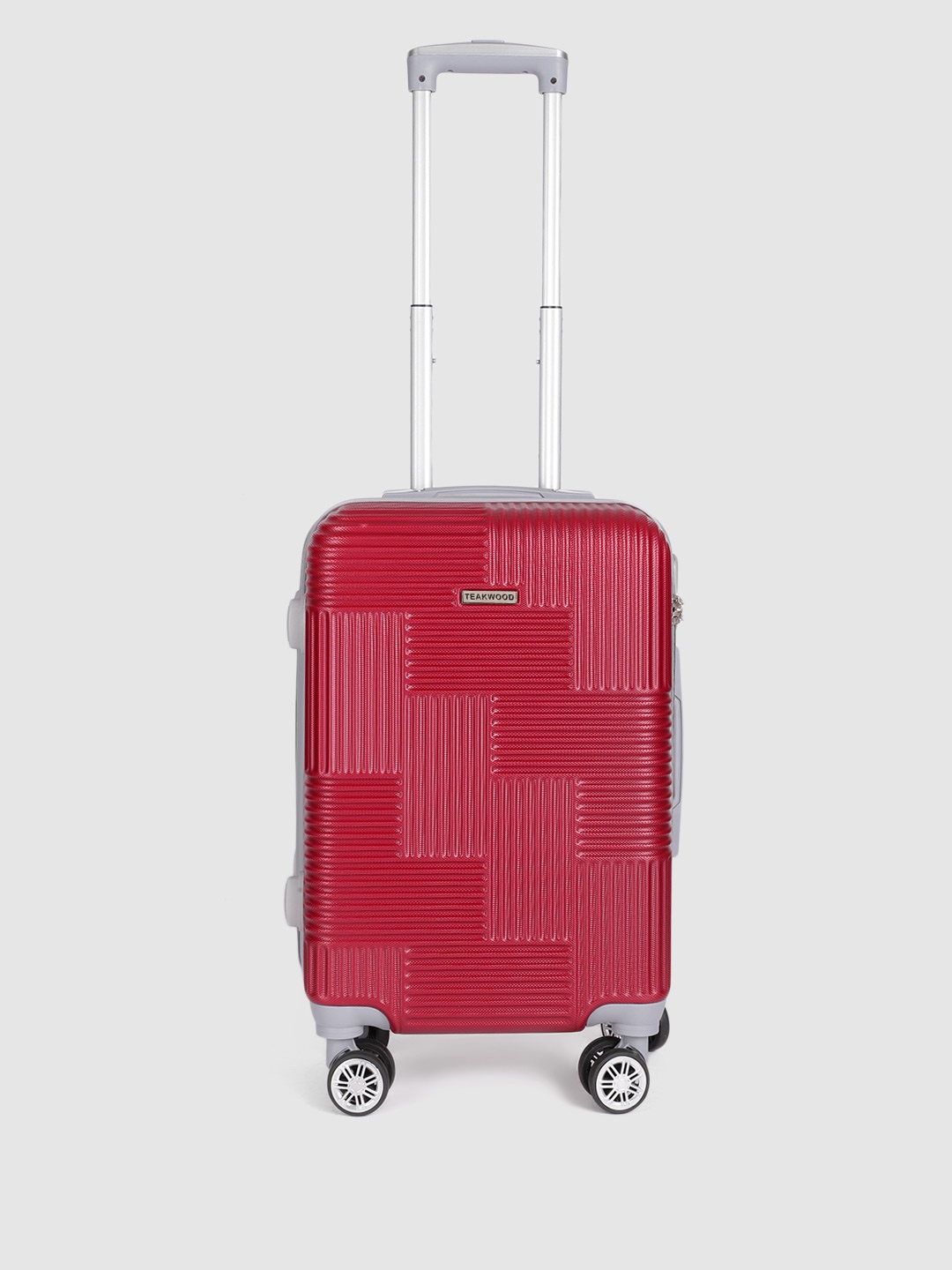 

Teakwood Leathers 360-Degree Rotation Hard-Sided Cabin-Sized Trolley Bag 32L, Red