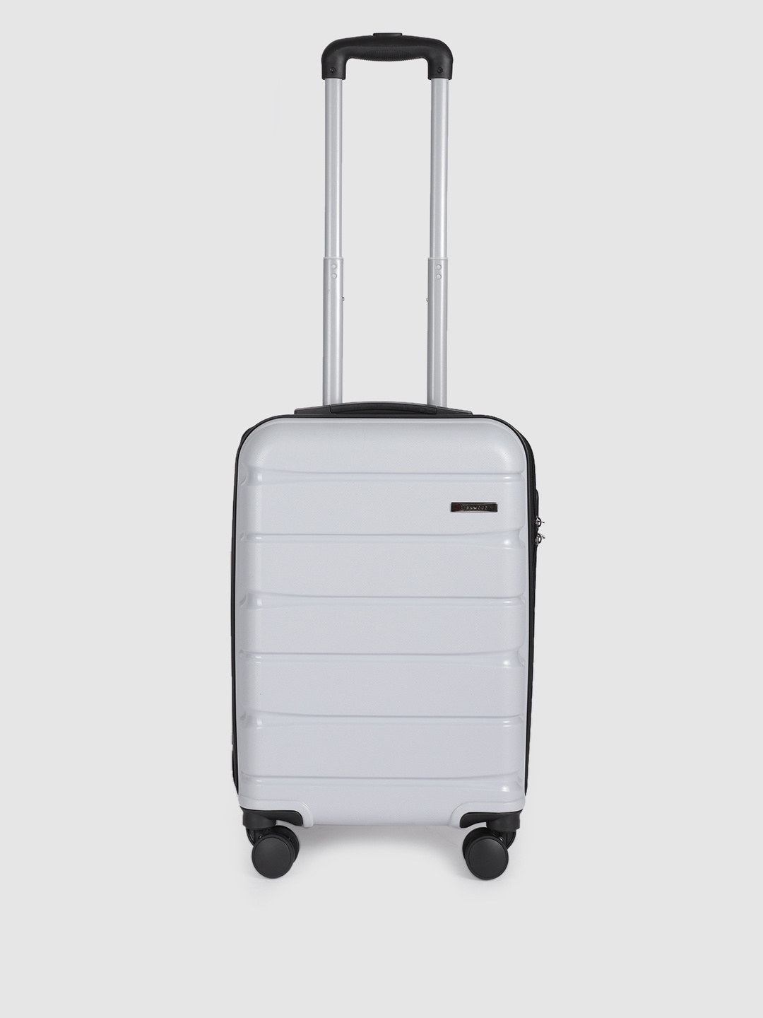 

Teakwood Leathers India 360 Degree Rotation Hard-Sided Cabin-Sized Trolley Bag 32L, Silver