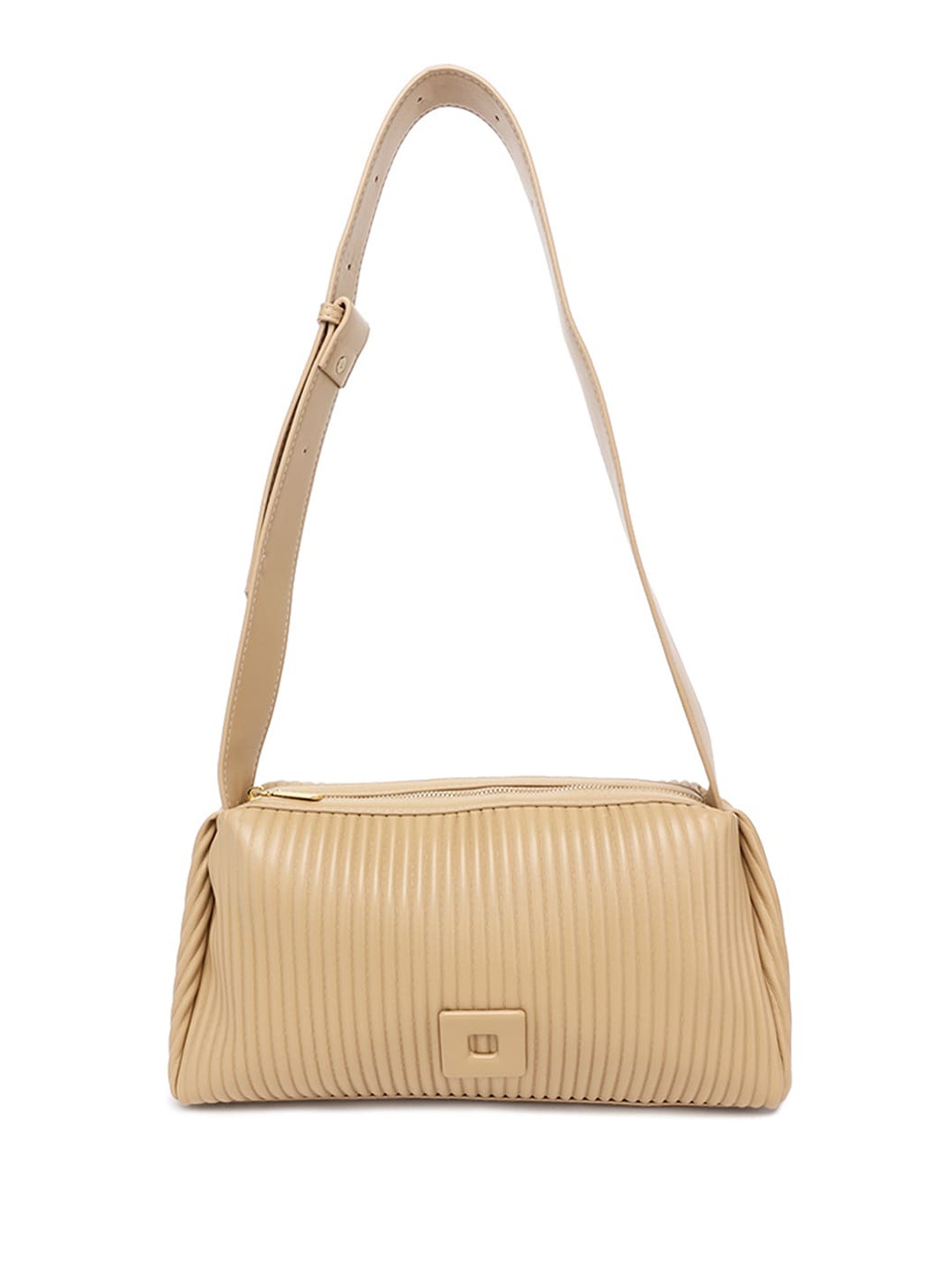 

London Rag Textured Structured Shoulder Bag with Quilted, Beige