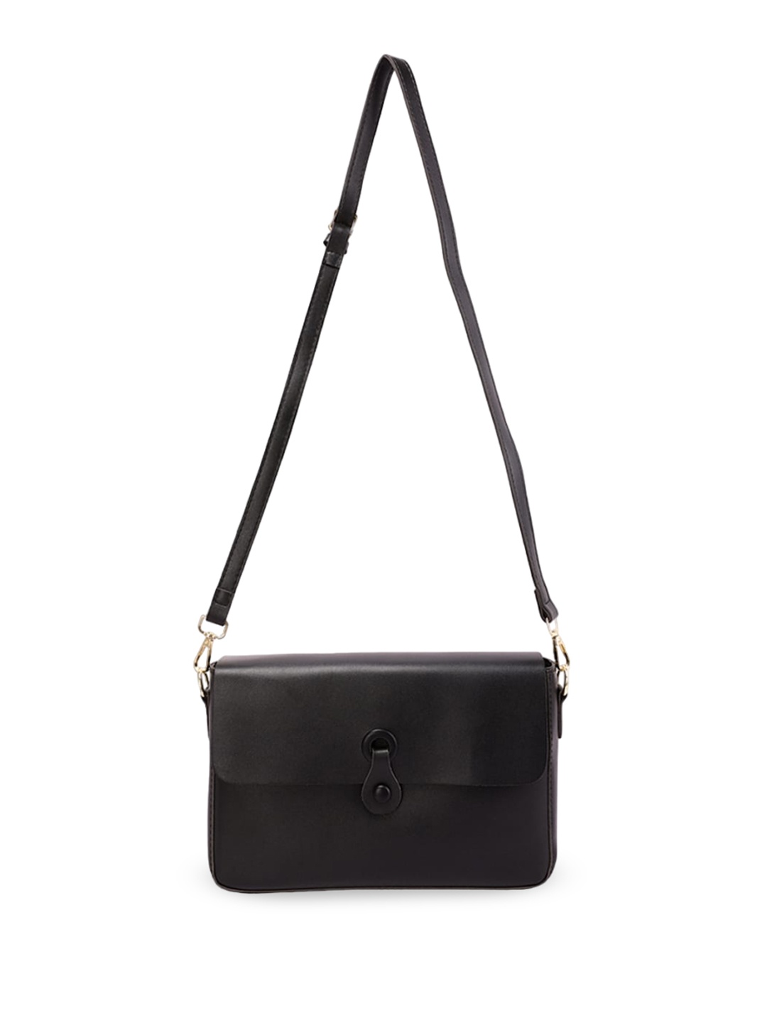 

London Rag Textured Structured Sling Bag, Black