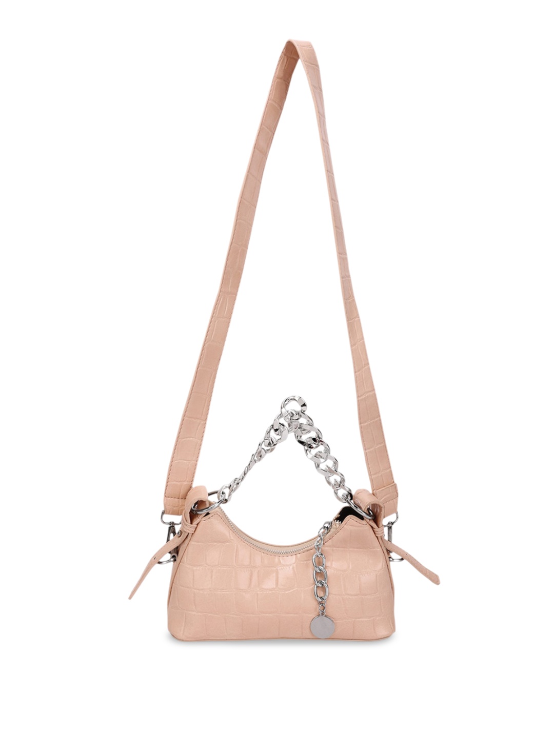 

London Rag Textured Structured Handheld Bag with Quilted, Pink