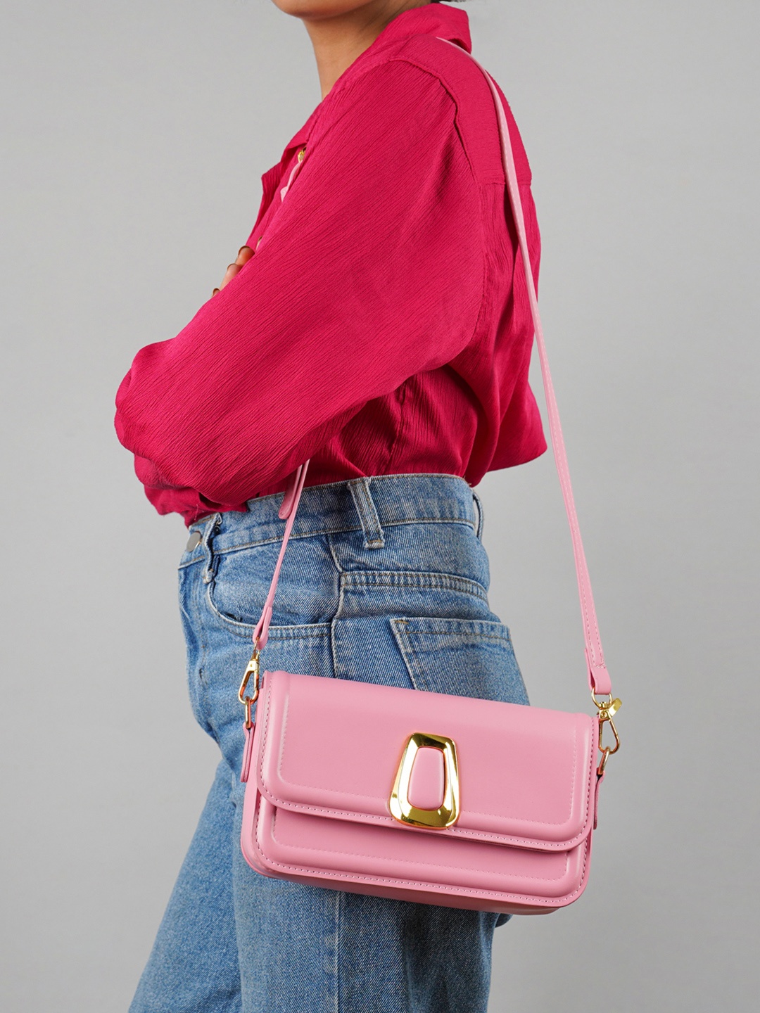 

London Rag Structured Sling Bag, Pink