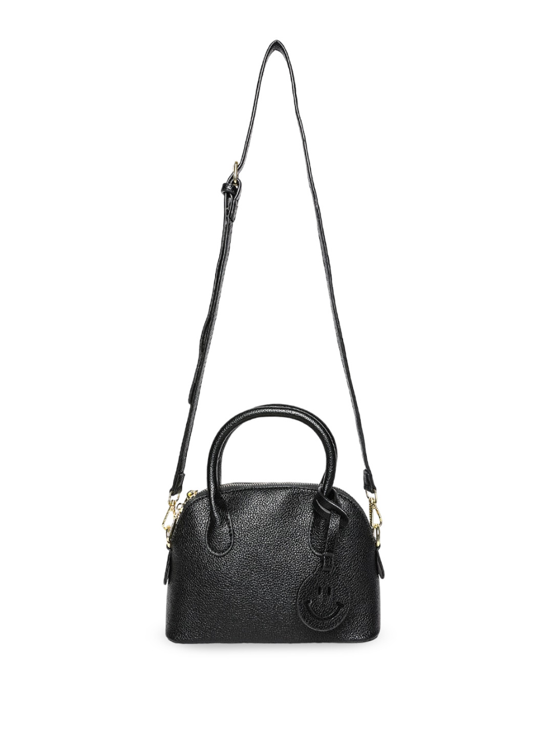 

London Rag Textured Structured Handheld Bag, Black