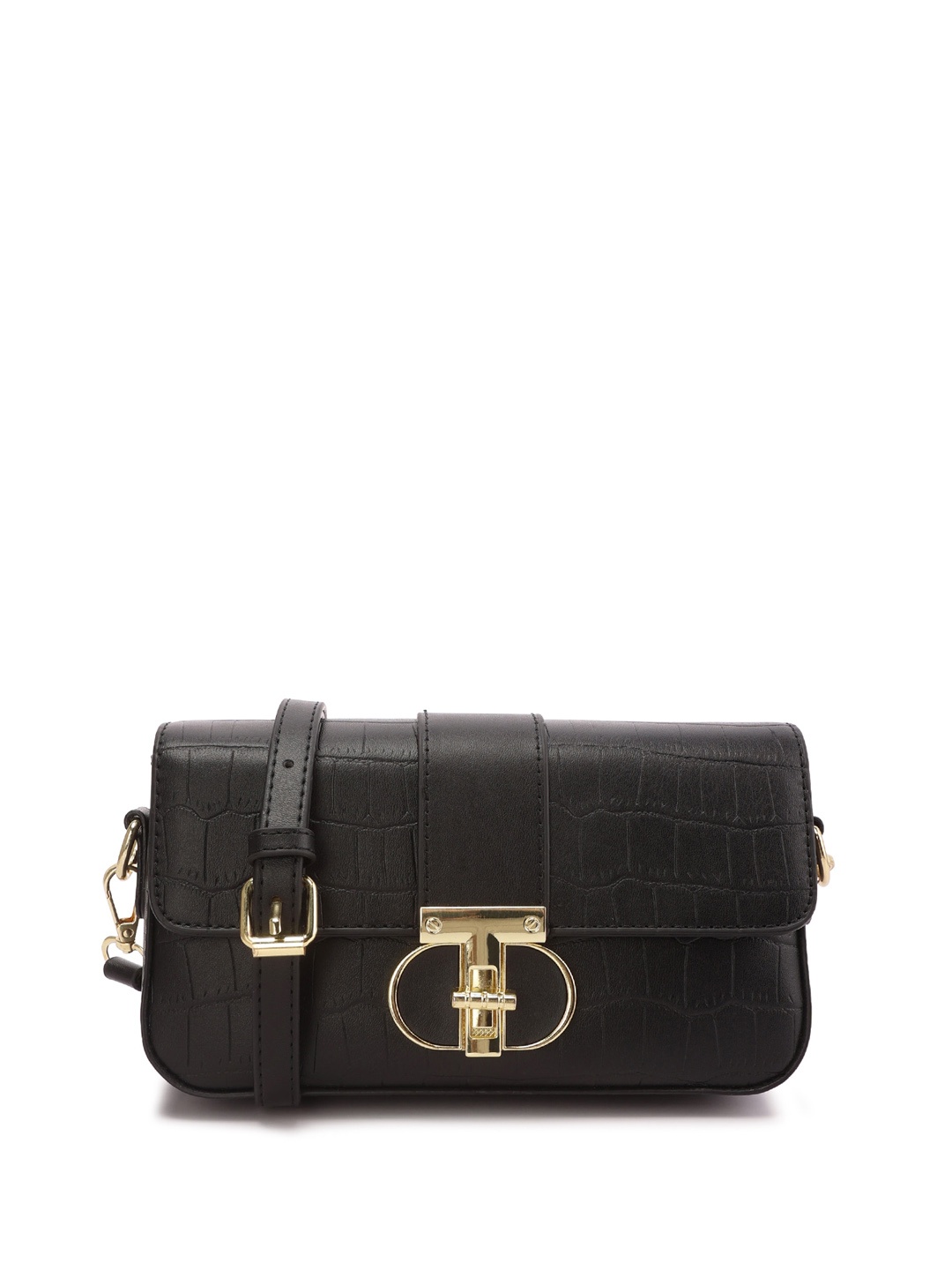 

London Rag Animal Textured Structured Sling Bag, Black