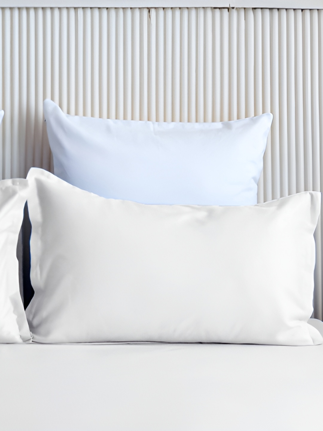 

HOMEMONDE White 2 Pieces Pure Cotton Rectangle Pillow Covers