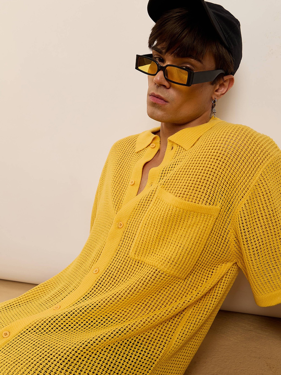 

MASCLN SASSAFRAS Men Relaxed Opaque Printed Casual Shirt, Yellow