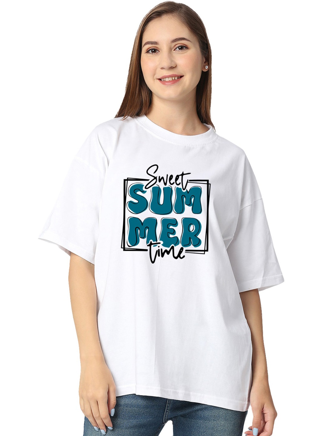 

STATUS MANTRA Typography Printed Pure Cotton Half Sleeves T Shirt, White