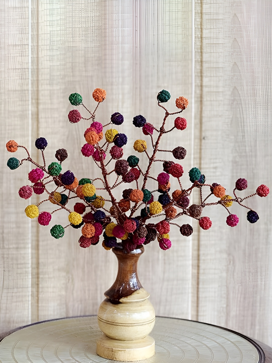 MITHILA Handicrafts Multicoloured Core With Pot, Multi